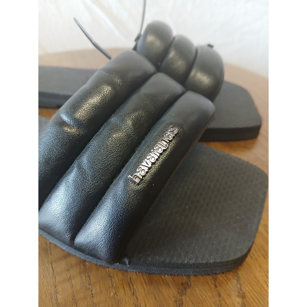 Havaianas you Millan slides black size 6 resort vacation